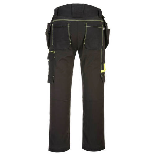 Spodnie robocze z kaburami WX3 Eco Stretch, kolor czarny, rozmiar 34 2