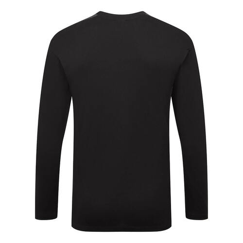 T-ukolorowy Shirt z długimi rękawami, kolor czarny/szary, rozmiar 5XL 2