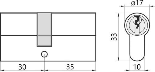 Wkładka bębenkowa 30/35 LOB Ares BLT nikiel 2