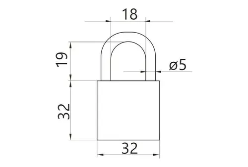 Kłódka znalowa zasuwkowa LOB KZ30 BLT 2