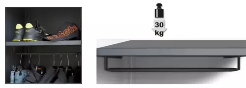 Półka z drązkiem do szafy AS1 system C45PRO Beta C45PRO2.0/A1/RB600 2