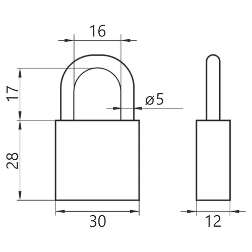 Kłódka aluminiowa 30mm ABUS 727 TITALIUM 2