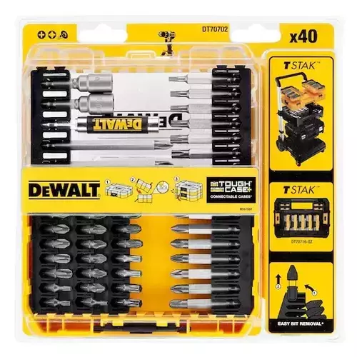 Zestaw 40 szt. bitów 1/4" SMALL TOUGH CASE+ DeWALT DT70702 4