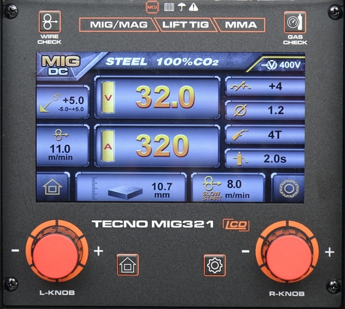 TECNO MIG 321 SYNERGIC LCD + wózek 6