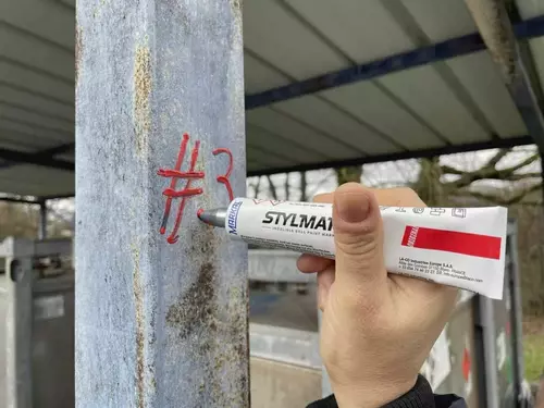 Marker w tubce - niebieski 3