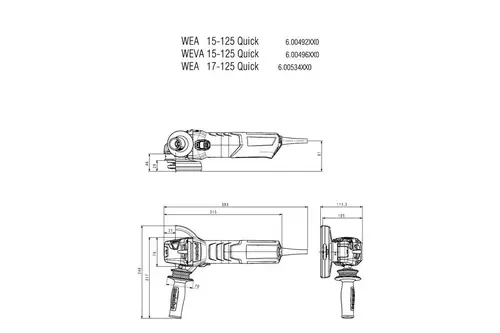 Szlifierka kątowa WE17-125 Quick 1700W METABO 4