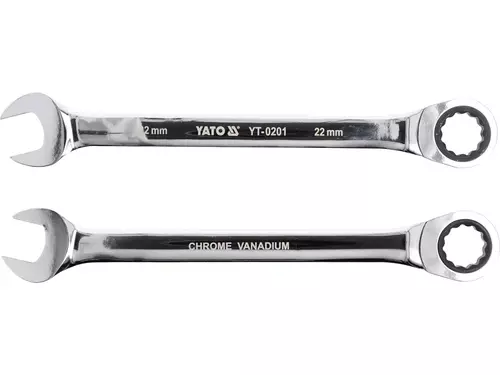 Klucz płasko-oczkowy 22mm z grzechotką YATO 4
