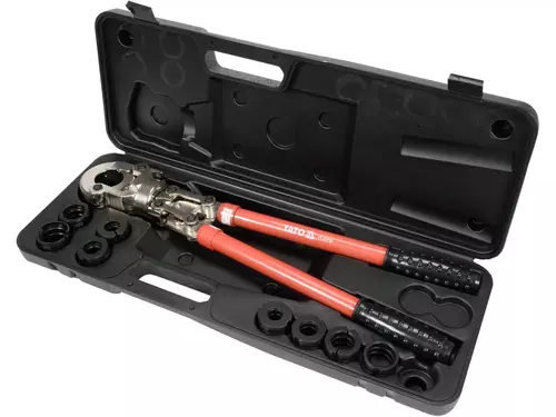 Praska hydrauliczna ręczna do zaciskania złączek PEX-AL-PEX plus 8 matryc YT-21735 2