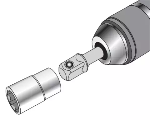 Zestaw adapterów HEX  1/4", 3/8", 1/2" YATO 3