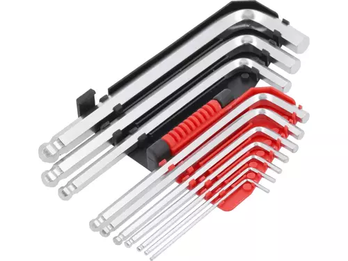 Klucze imbusowe hex kulka 2-12, kpl. 10 szt. YATO 3