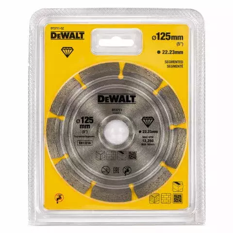 Tarcza diamentowa segmentowa do szybkiego ciecia betonu, do szlifierek kątowych 125x1,8mm DeWalt DT3711 3