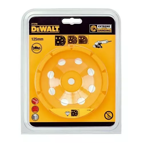 Tarcza diamentowa garnkowa jednorzędowa do szlifowania betonu i kamienia ø125mm EXTREME DeWalt DT3795 2