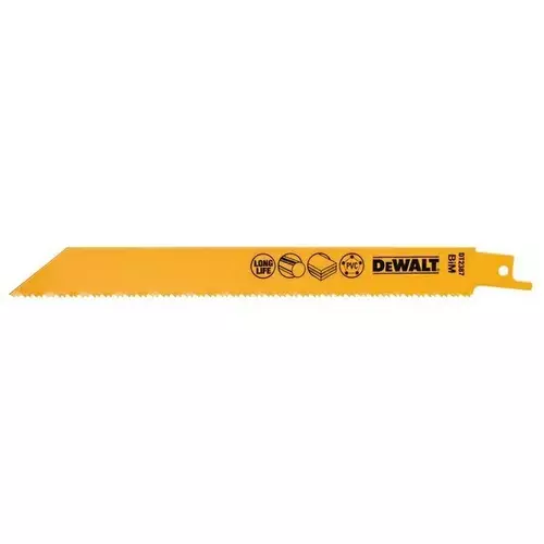 Zestaw 5 szt. brzeszczotów bagnetowych do plastiku 10/14z/cal długość 203mm DeWALT DT2387 2