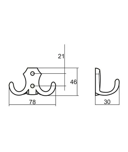 Wieszak WP89-G0006 Gamet nikiel satyna 2