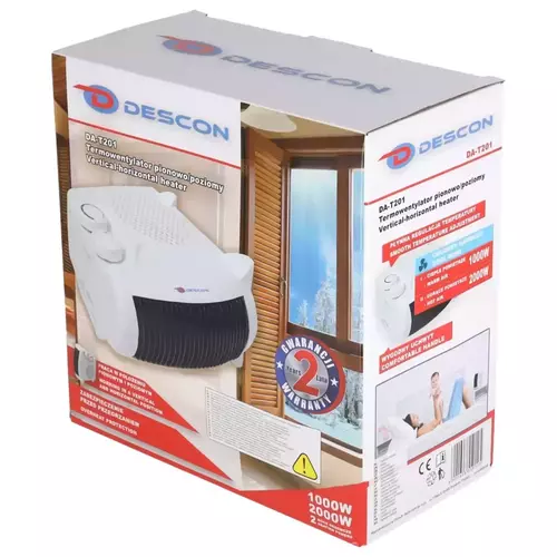 Termowentylator pionowo-poziomy DESCON DA-T201 2000W 8