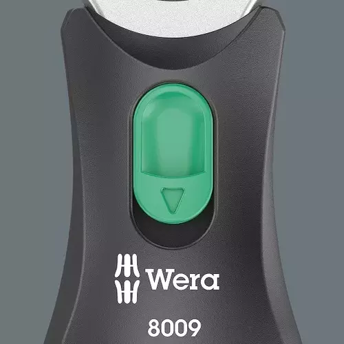 Grzechotka ręczna z 3 nasadkami 3/8", z funkcją wkrętaka 1/4" z magazynkiem na 12 bitów, 133mm, 8009 Zyklop Pocket Set 2, Wera 12