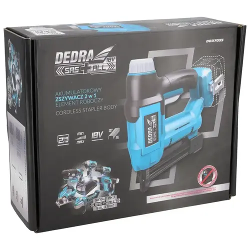 Zszywacz gwoździarka 2w1 18V, TYP 300F, GA18 bez aku DEDRA SAS+ALL DED7055 12