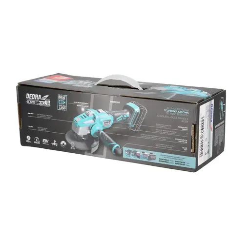 Szlifierka kątowa bezszczotkowa 18V 125mm, 8500 obr/min bez aku DEDRA SAS+ALL DED7151 12