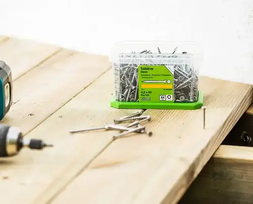 Wkręt tarasowy classic, do konstrukcji drewnianych 4,2x55 stal kwasoodporna A4 250szt ESSDRIVE 2
