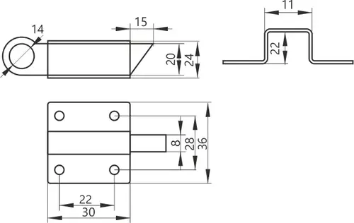 Zatrzask okienny CX18A 2