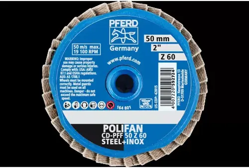 COMBIDISC Zirkon Mini-POLIFAN CD ø50 mm Z60 do stali hartowanej PFERD 3