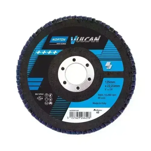 Komplet 25 szt ściernicy lamelkowej R842 ø125/gr60 Norton Vulcan Zirconia 2