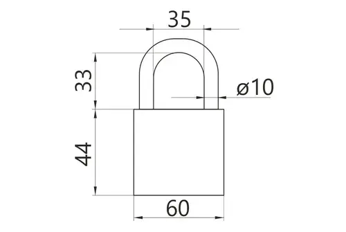 Kłódki mosiężne zatrzaskowe kpl 2 szt Gerda Brass line KMZ 60 2
