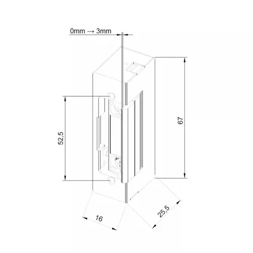 Elektrozaczep standardowy 10-24V AC/DC YB18-12--PROFI YALE 2