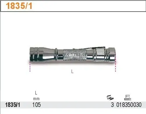 Latarka inspekcyjna LED z aluminium 105mm 2