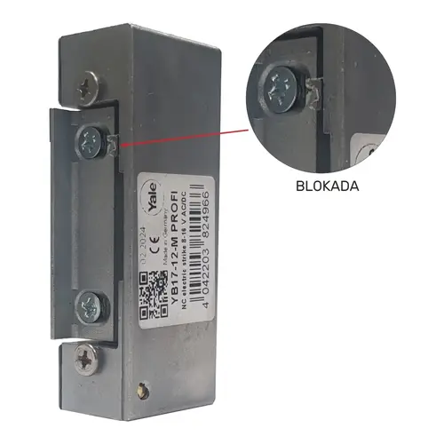 Elektrozaczep standardowy z wyłącznikiem 8-16V AC/DC YB17-12-M PROFI YALE 3