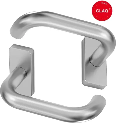 Klamka Torri szyld prostokątny 74x33mm Claq 35-55, stal nierdzewna matowa 304 2