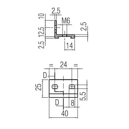 Uchwyt szyny system 400 2
