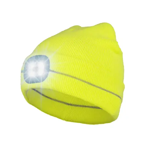 Czapka dziana z lampką FLASHLIGHT YELLOW 2