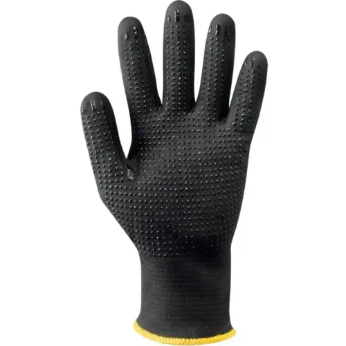 Rękawice robocze bezszwowe nylonowo-elastanowe całe z powłoką z pianki nitrylowej czarne Total Grip roz. 9/L 3