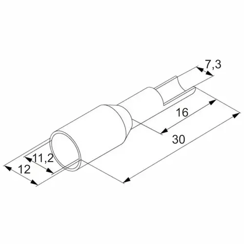 Końcówka tulejkowa izolowana, 25/12, żółta, opakowanie 100 sztuk model BM006163 2