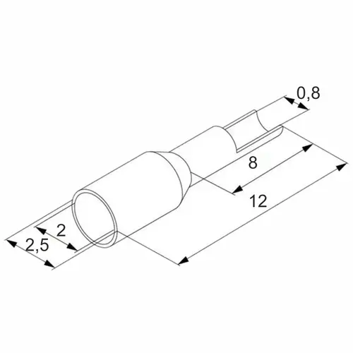 Końcówka tulejkowa izolowana, 0,34/6, turkusowa, opakowanie 500 sztuk model BM005005 2