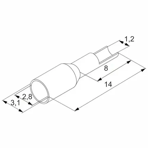 Końcówka tulejkowa izolowana, 0,75/6, szara, opakowanie 500 sztuk model BM006021 3