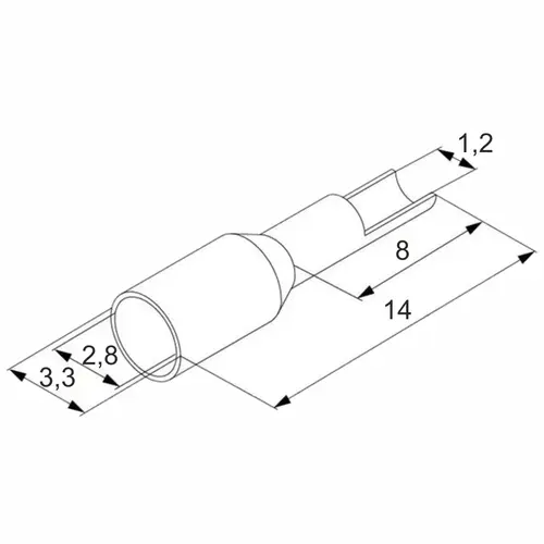 Końcówka tulejkowa izolowana, 0,75/10, szara, opakowanie 500 sztuk model BM006022 2