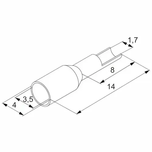 Końcówka tulejkowa izolowana, 1,5/12, czarna, opakowanie 500 sztuk model BM006043 2
