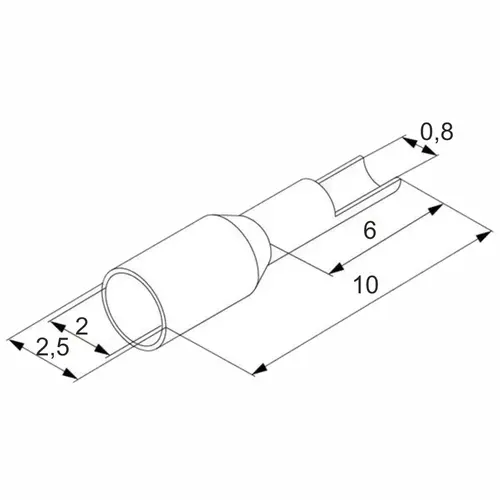 Końcówka tulejkowa izolowana 0.34/6, 0.34 mm zielona op. 500 sztuk BM 007036 2