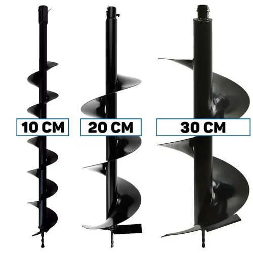 Świder spalinowy + wiertła(10cm,20cm,30cm) + adapter 50cm GEKO 4