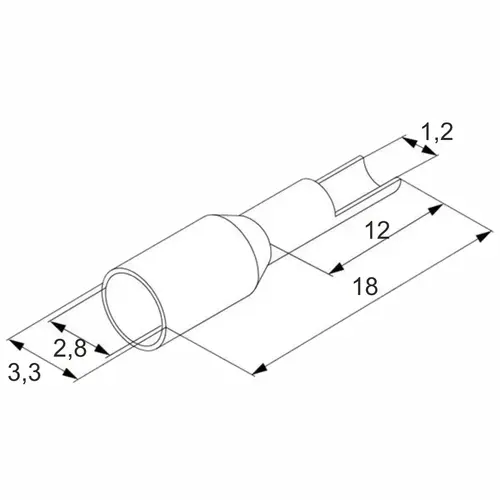 Końcówka tulejkowa izolowana, 0.75/12, 0.75 mm, jasno niebieska, 500 szt. BM 007023 2