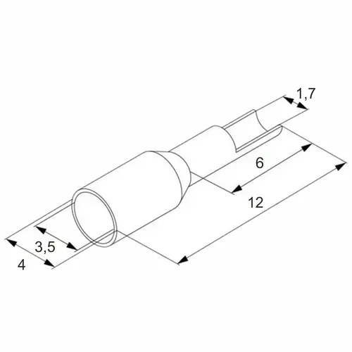 Końcówka tulejkowa izolowana, 1,5/6, 1,5 mm , czerwona, 500 szt. BM 005042 3