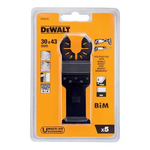 Zestaw 5 szt. brzeszczotów do cięcia drewna z gwoździami DeWalt DT20723 5