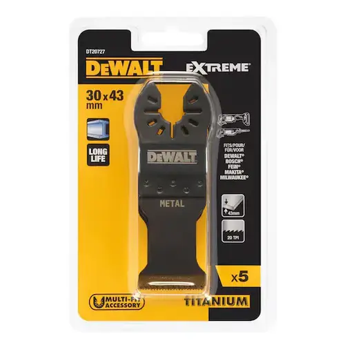 Zestaw 5 szt brzeszczotów tytanowych do cięcia metalu DeWalt DT20727-QZ 3
