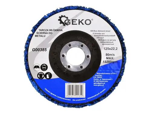 Tarcza ścierna z włókniny Clean&Strip do metalu ø125x22,2 mm GEKO 3