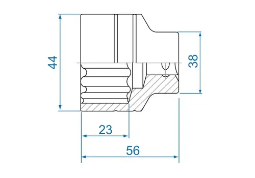 Nasadka 12-kątna krótka 3/4" 32mm King Tony 2