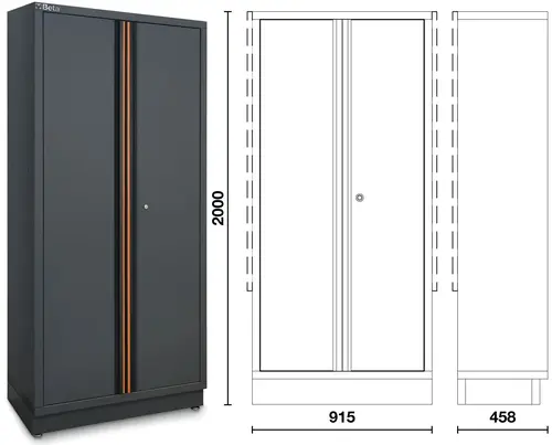 Zestaw mebli warsztatowych system C45PRO ze stalowym blatem oraz 196 szt narzędzi GRATIS! Beta C45PRO/X/196UT 5