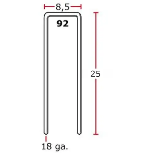 Zszywka typ 92 długość 25mm 7200 szt 2