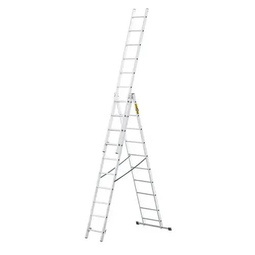 Drabina aluminiowa 3-elementowa 3x9 szczebli 150 kg Drabest 4